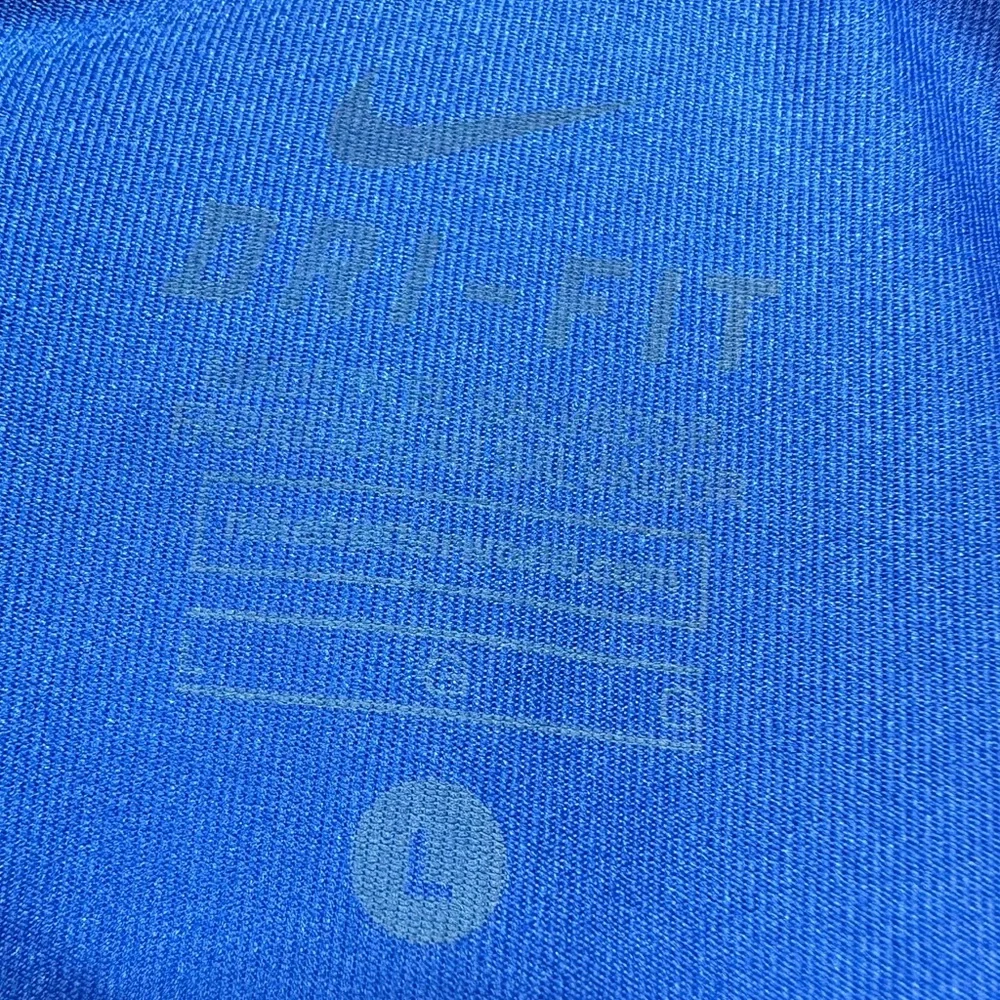 NIKE: Women’s Dri-Fit Fitted Short Sleeve Athletic Blue Top - Size Large